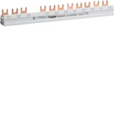 Шина Hager фазна 3P 10мм² 12M (1xПЗВ 4п + 8хАвт.Вим. 1п) KDN363F