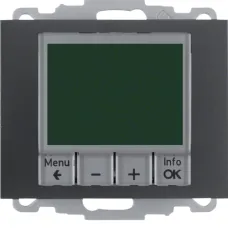 Терморегулятор Berker K.1 з таймером та дисплеєм 250В антрацит 20447106