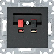 Аудіорозетка Hager Lumina чорна WL3313