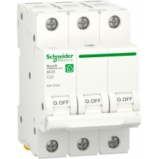Schneider Electric Автоматичний вимикач Resi9 20 A, 3P, крива с, 6kA