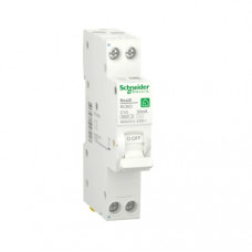 Компактний автоматичний диференціальний вимикач Resi9 Schneider Electric 10 A, 30 мА, 1P + N, 6ka, крива C, тип AC
