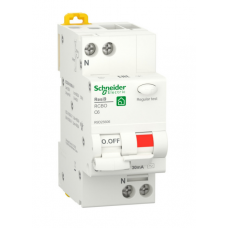 Диференціальний автоматичний вимикач Resi9 Schneider Electric 6 A, 30 мА, 1P + N, 6KA, крива C, тип A