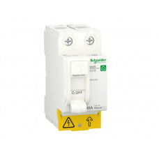 Перемикач диференціального навантаження RESI9 Schneider Electric 40 A, 100 мА, 2P, тип AC