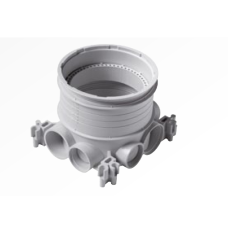 Монтажная коробка на 2-модуля, под заливку в бетон высотою 50-80мм, Ø80 mm