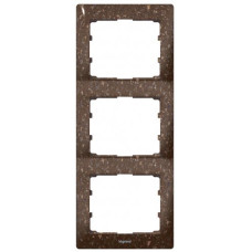 Рамка 3-я вертикальная Galea Life 771707 CORIAN Cocoa Brown
