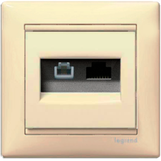 Розетка информационная 2-ная RJ 45 «6e UTP+RJ11» Valena 774180