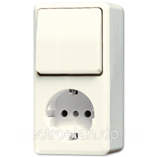 SCHUKO®-розетка 16 A / 250 B ~ з універсальним вимикачем 10 AX / 250 B ~ 676A