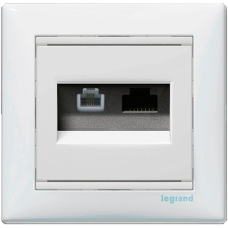 Розетка информационная 2-ная RJ 45 «6e UTP+RJ11» Valena 770080