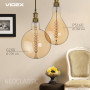 LED лампа VIDEX Filament G200FASD 8W E27 2200K дімерна бронза