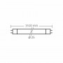 LED лампа VIDEX T8 24W 1.5M 4000K 185-265V матова
