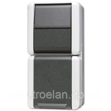 SCHUKO®-розетка 16 A / 250 B ~ з універсальним вимикачем 10 AX / 250 B ~ 876W