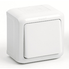 Виключатель 1-клавишный IP44 10A, цвет «белый»