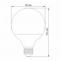 LED лампа VIDEX G95e 15W E27 4100K