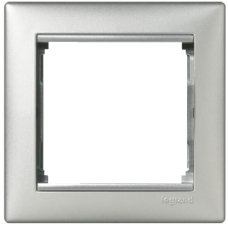 Рамка 1-пост Valena 770151 «алюминий»