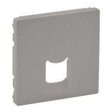 Лицевая панель для розетки RJ45/RJ11, Valena Life, цвет «алюминий» 755412