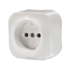 Розетка без заземления Legrand Quteo 782210, накладная, цвет «белый»