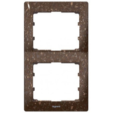Рамка 2-я вертикальная Galea Life 771706 CORIAN Cocoa Brown