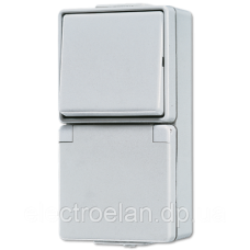 SCHUKO®-розетка 16 A / 250 B ~ з універсальним вимикачем 10 AX / 250 B ~ 676W