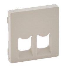 Лицевая панель для розетки RJ45+RJ11, Valena Life, цвет «слоновая кость» 755421