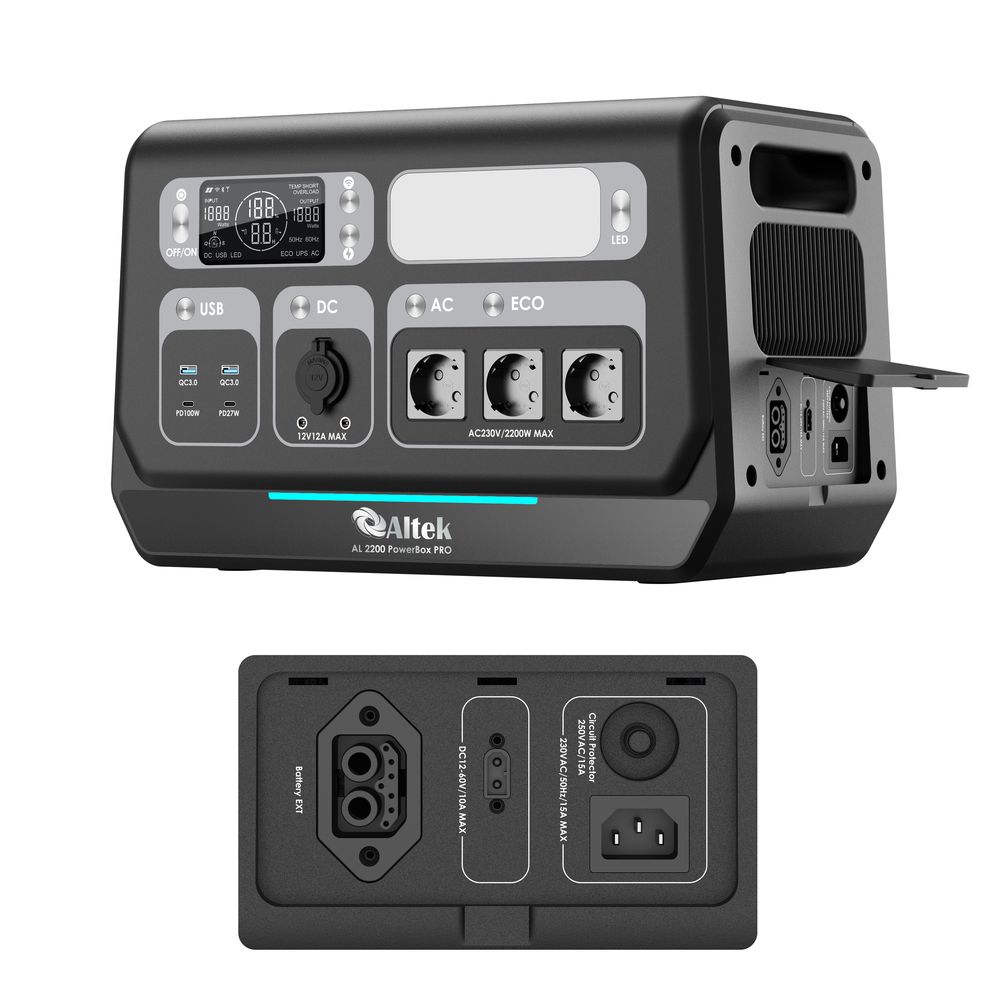 Портативна зарядна станція ALTEK AL 2200 POWERBOX PRO (1720 Вт·г)