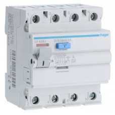 Дифреле (ПЗВ) Hager 4P 25A 300mA AC