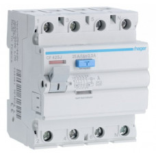 Дифреле (ПЗВ) Hager 4P 25A 300mA A