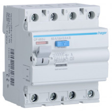 Дифреле (ПЗВ) Hager 4P 63A 300mA A S