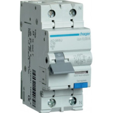 Диференціальний автоматичний вимикач Hager 1+N, 16A, 30 mA, С, 6 КА, A, 2м