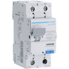 Диференціальний автоматичний вимикач Hager 1+N, 25A, 30 mA, С, 6 КА, A, 2м