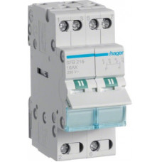 Перемикач Hager I-0-II SFB216, 2P, 16А/230V,2м