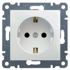 Розетка із заземленням та захистом контактів Hager Lumina-2 16А/230В біла