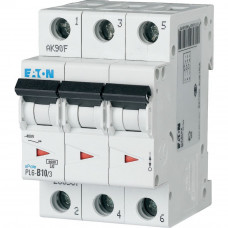 Автоматический выключатель EATON PL6-C10/3 6kA Автоматический выключатель EATON PL6-C10/3 6kA