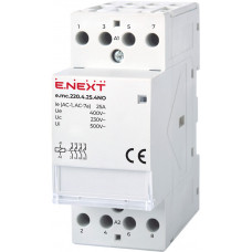 Модульний контактор E.NEXT e.mc.220.4.25.4NO, 4р, 25А, 4NO, 220В