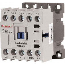 Контактор E.NEXT e.industrial.ukc.6M.220, 6А, 220В, no, малогабаритний