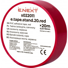Ізолента E.NEXT e.tape.stand.20.red, червона (20м)
