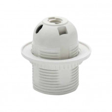 Патрон пластиковий з юбкою Horoz Electric Е27 білий