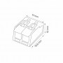 Клемник 2-х полюсний Horoz Electric SLIM CONNECTOR-2