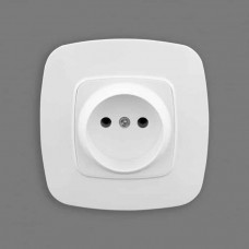 Розетка Horoz Electric одинарна без заземлення біла ELA