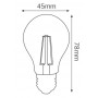 Світлодіодна лампа Horoz Electric FILAMENT MINI GLOBE-6 6W Е27 2700К