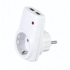 Розетка Horoz Electric з заземленням + USB AXIS