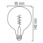 Светодиодная лампа Horoz Electric FILAMENT RUSTIC GLOBE S 6W E27 2000К