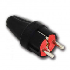 Вилка Horoz Electric пряма з заземленням каучукова