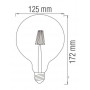 Світлодіодна лампа Horoz Electric Filament RUSTIC GLOBE-6 6W E27 2200К