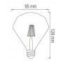 Світлодіодна лампа Horoz Electric Filament RUSTIC DIAMOND-4 4W E27 2200К