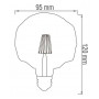 Светодиодная лампа Horoz Electric Filament RUSTIC CRYSTAL-4 4W E27