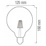 Світлодіодна лампа Horoz Electric Filament RUSTIC MERIDIAN-6 6W E27