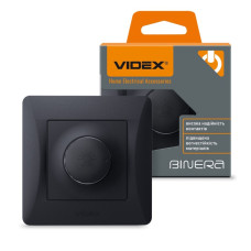 Димер VIDEX BINERA 600Вт чорний графіт