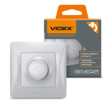 Димер VIDEX BINERA 600Вт срібний шовк