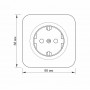 Розетка VIDEX наружная одинарная с заземлением BINERA черный графит IP20