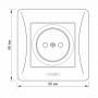 Розетка VIDEX одинарная BINERA белый IP20